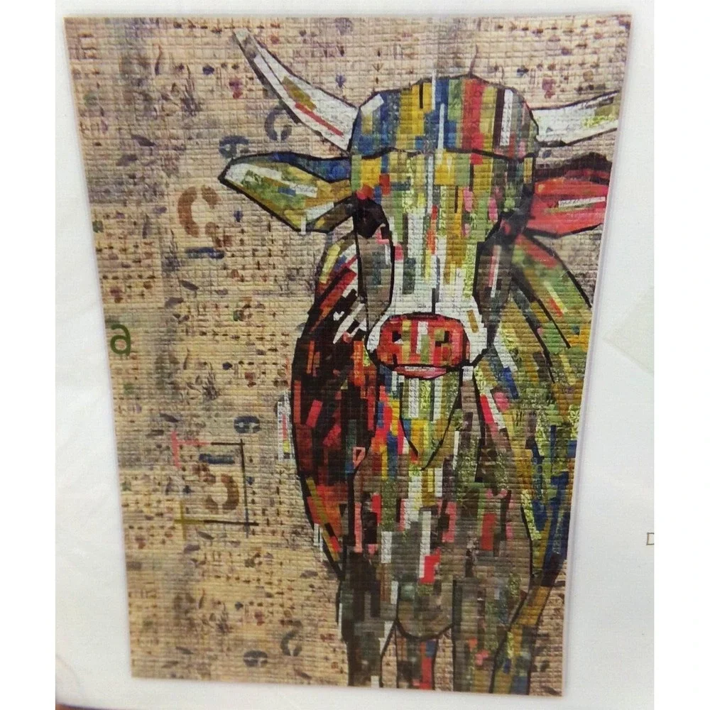 FiberWorks Quilt‎ Pattern Abilene Cow Collage Pattern by Laura Heine NEW